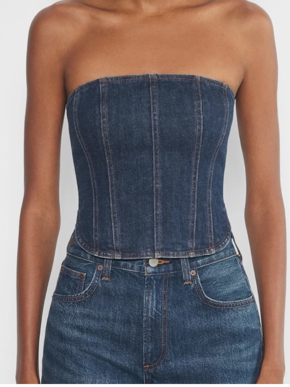 Denim Forum The '90s Debbie Denim Bustier